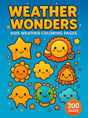 Weather Wonders – 200 Weather & Season-Themed Coloring Pages